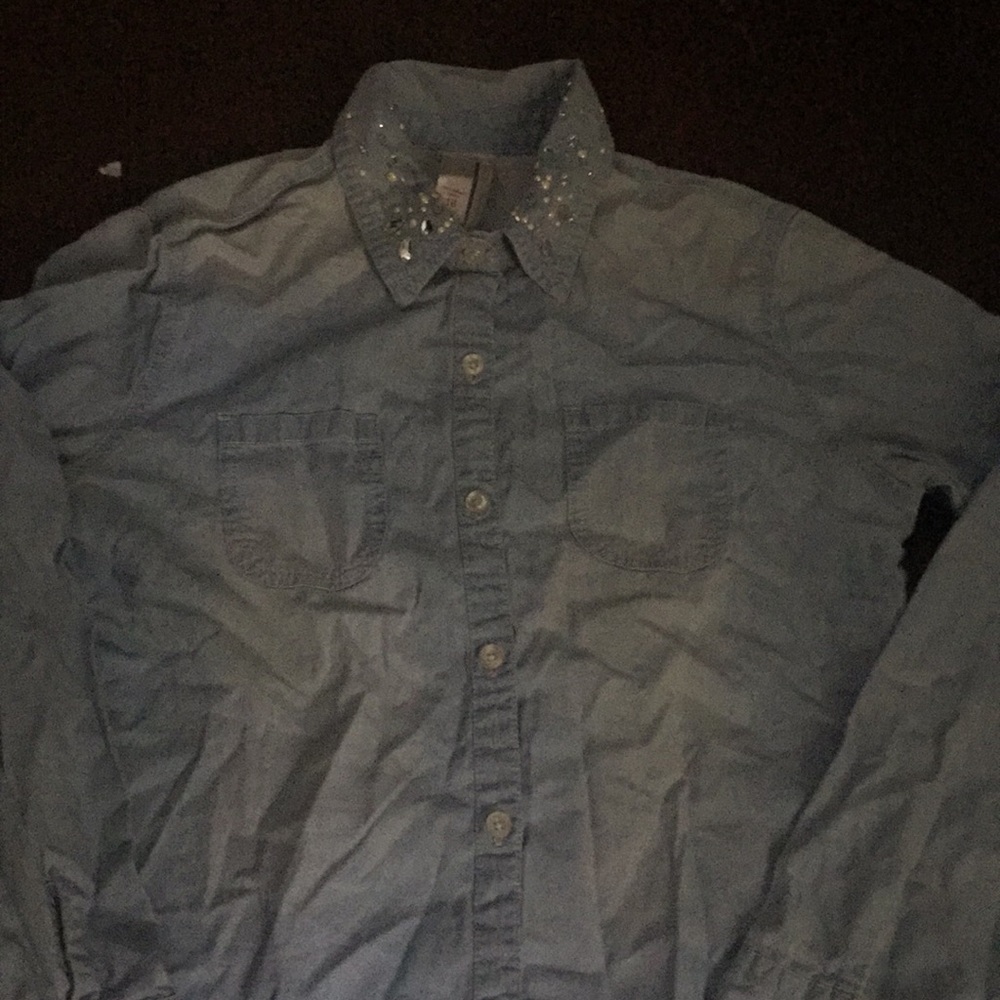 Justice Mack denim button up